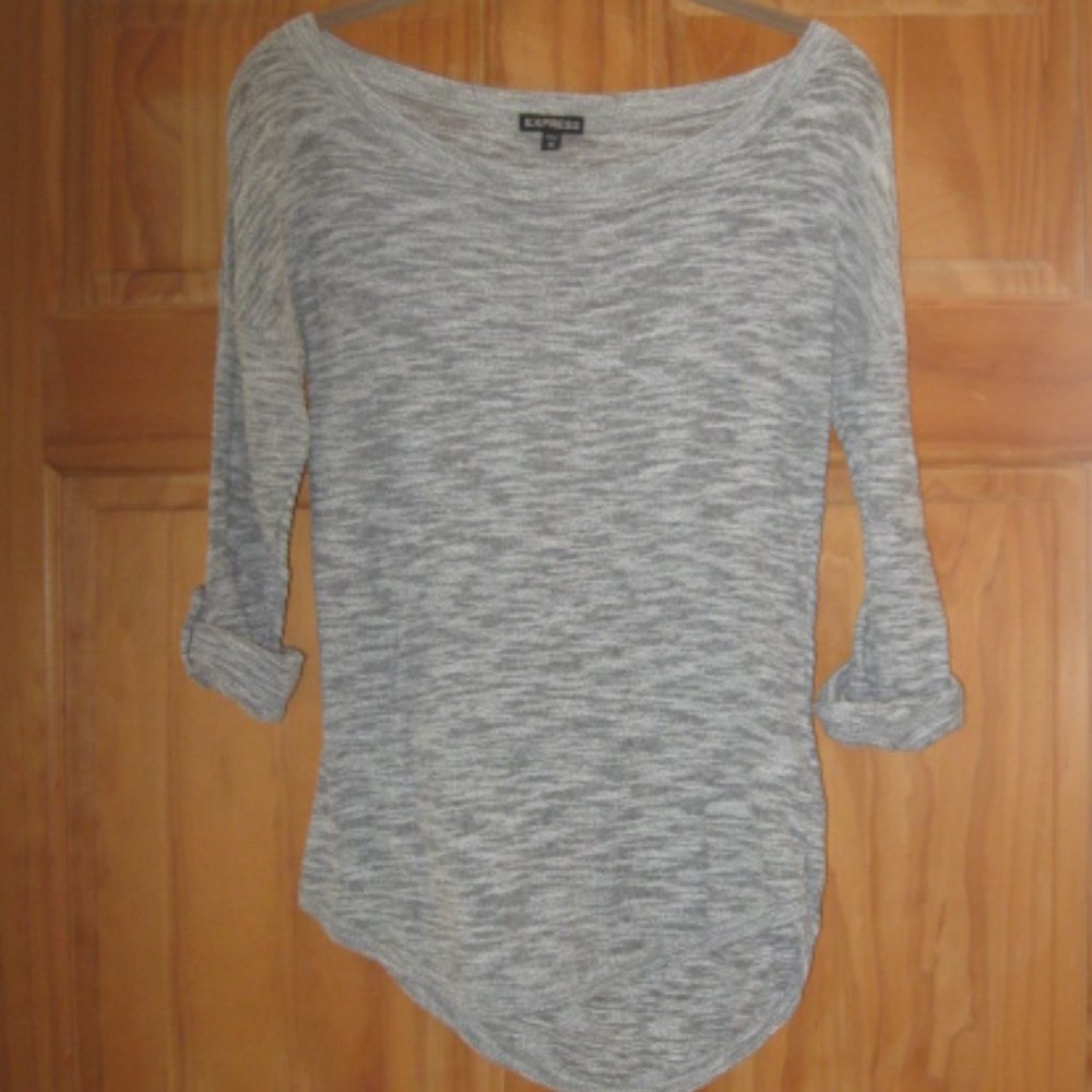 Express 3/4 Sleeve Gray Top